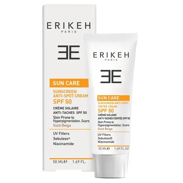 کرم ضد آفتاب و ضد لک رنگی بژ روشن SPF 50 مناسب پوست های خشک و نرمال 50 میل اریکه - 5