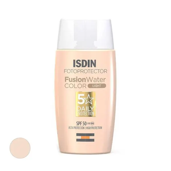 کرم ضد آفتاب رنگی ایزدین SPF 50 مدل فیوژن واتر مناسب برای انواع پوست حجم 50 میلی‌لیتر - 2