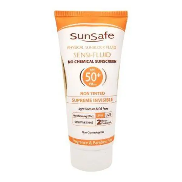 فلوئید ضد آفتاب فیزیکال برای پوست های حساس SPF50 سان سیف 50 میل - 4
