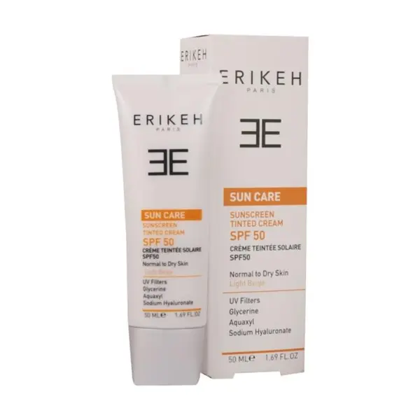 کرم ضد آفتاب SPF50 اریکه مناسب پوست‌ های خشک و نرمال بژ روشن (50 میلی لیتر) - 2
