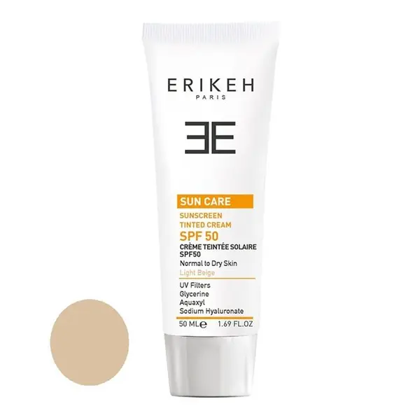 کرم ضد آفتاب SPF50 اریکه مناسب پوست‌ های خشک و نرمال بژ روشن (50 میلی لیتر) - 3
