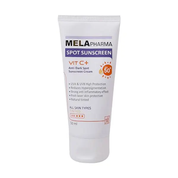 کرم ضد آفتاب ضد لک رنگی SPF 50 ملافارما مای 50 میلی لیتر
