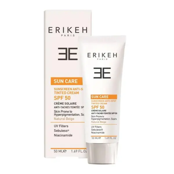 فلوئید ضدآفتاب ضد جوش رنگی (بژ روشن) اریکه SPF50 حجم 50 میل - 2