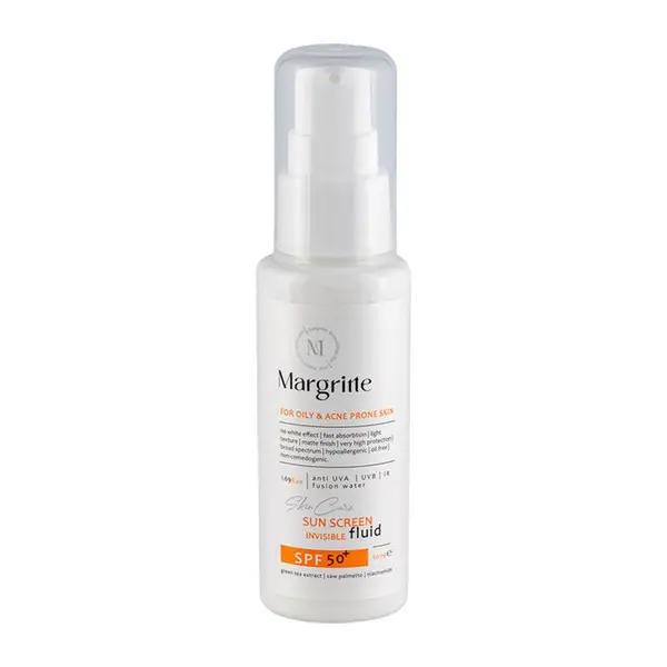 فلوئید ضد آفتاب بی رنگ مارگریت با SPF50 مناسب پوست چرب و مستعد آکنه حجم 50 میلی لیتر - 2