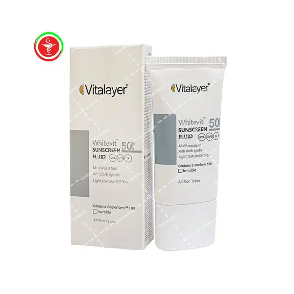 فلوئید ضد آفتاب بی رنگ ضد لک وایت ویت ویتالیر SPF50 حجم 50 میل - 2