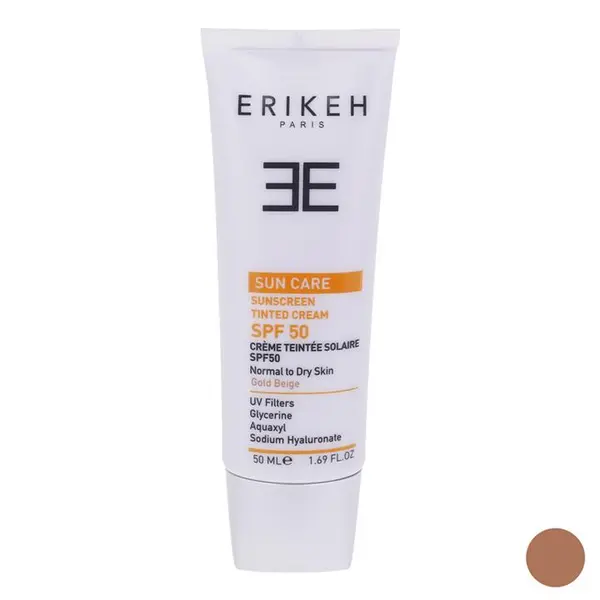 کرم ضد آفتاب Spf50 اریکه مناسب پوست معمولی و خشک حجم 50 میل - بژ طبیعی - 2