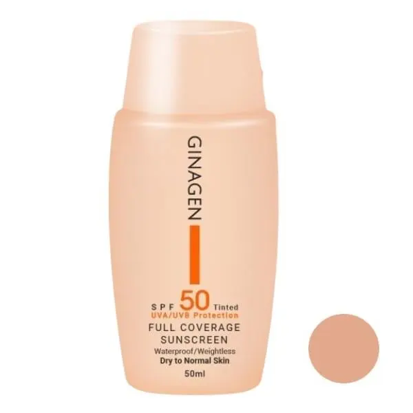 کرم ضدآفتاب رنگی پوست خشک SPF50 ژیناژن (50 میلی لیتر) - 2