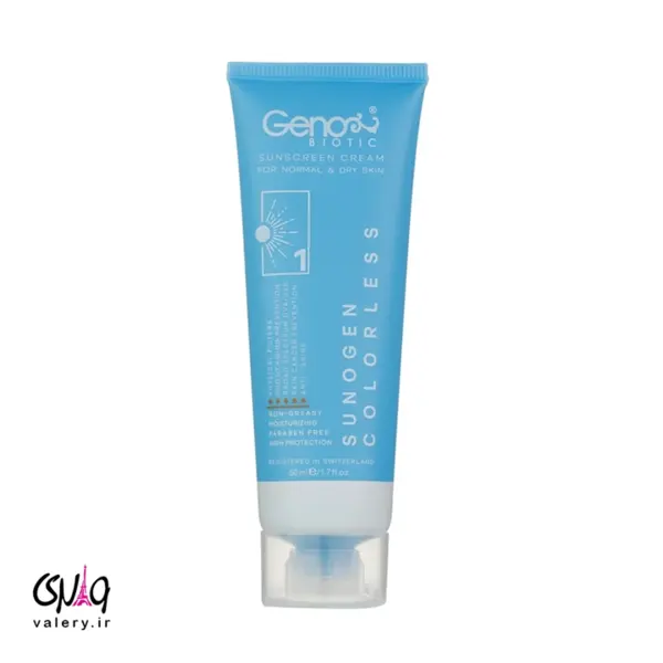 کرم ضد آفتاب ژنوبایوتیک مدل SPF 50 سانوژن مناسب پوست های معمولی تا خشک حجم 50 میلی لیتر - بی رنگ - 6