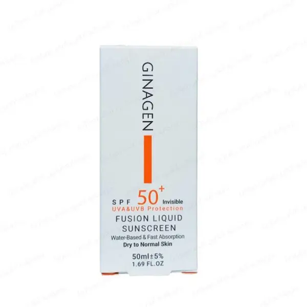 کرم ضدآفتاب بی رنگ SPF50 پوست خشک و نرمال ژیناژن 50ml - 2