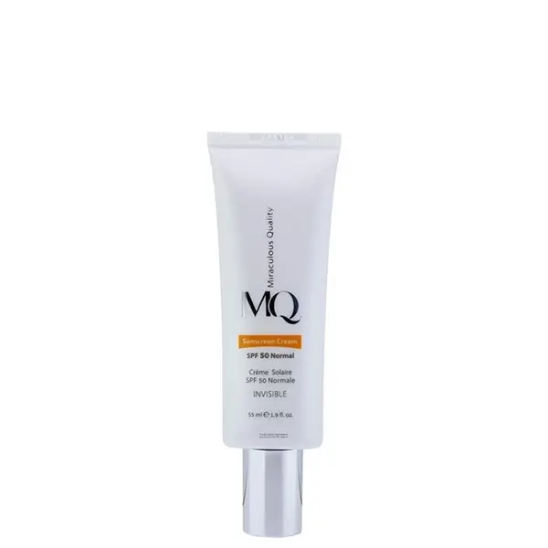 کرم ضدآفتاب ام کیو SPF50 نامرئی مناسب پوست نرمال و خشک حجم 55 میلی لیتر