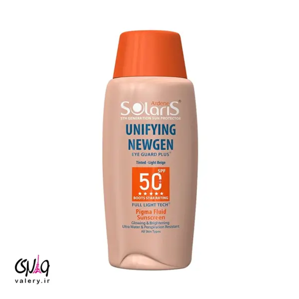 فلوئید ضدآفتاب ضد لک یونی فایینگ نیوژن  SPF 50 بژ روشن آردن سولاریس 75 میلی لیتری - 3