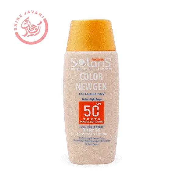 لوسیون واتر ژل ضد آفتاب آردن سولاریس مدل کالر نیوژن SPF 50 مناسب انواع پوست حجم 75 میلی لیتر - بژ روشن - 4