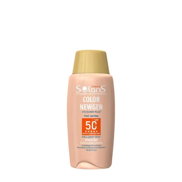 لوسیون واتر ژل ضد آفتاب آردن سولاریس مدل کالر نیوژن SPF 50 مناسب انواع پوست حجم 75 میلی لیتر - بژ روشن - 3