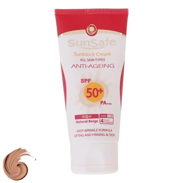 کرم ضد آفتاب رنگی سان سیف SPF 50 مدل ANTI-AGEING-02 ‌مناسب انواع پوست حجم 50 میلی لیتر - 2