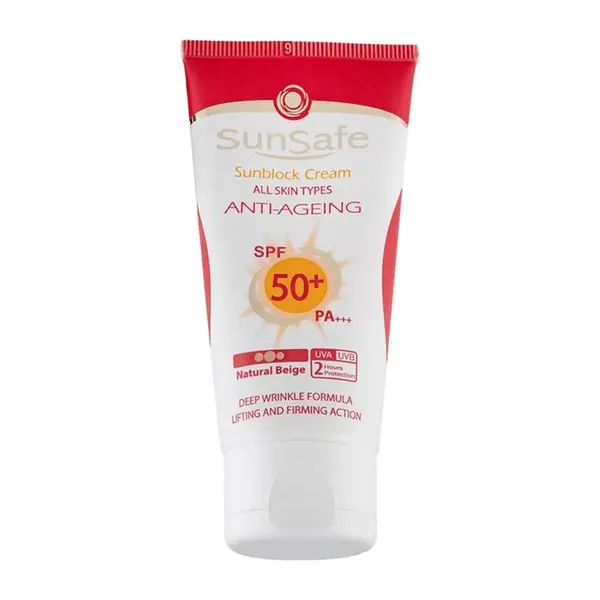 کرم ضد آفتاب رنگی سان سیف SPF 50 مدل ANTI-AGEING-02 ‌مناسب انواع پوست حجم 50 میلی لیتر - 4