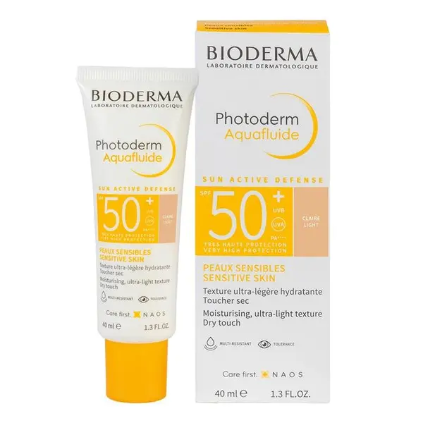 کرم ضد آفتاب آکوافلوید بایودرما اصل فرانسه فوتودرم SPF+50 رنگ روشن – Bioderma Photoderm Aquafluide Sunscreen SPF 50+ Claire – Sun Active Defense 40ml - 3
