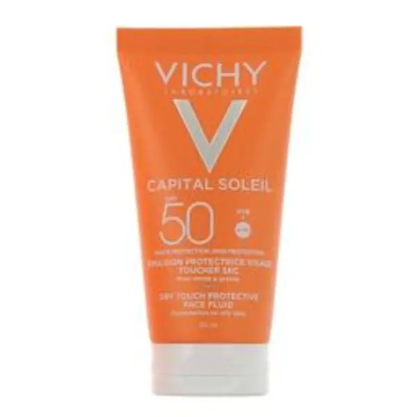 کرم ضد آفتاب بدون رنگ ویشی SPF 50 مدل Dry Touch ‌مناسب پوست‌های چرب و مختلط حجم 50 میلی‌لیتر - 4