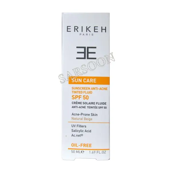 فلوئید ضد آفتاب و ضد جوش SPF50 اریکه Erikeh Spf50 Sunscreen Anti Acne Fluid 50 ml - 3