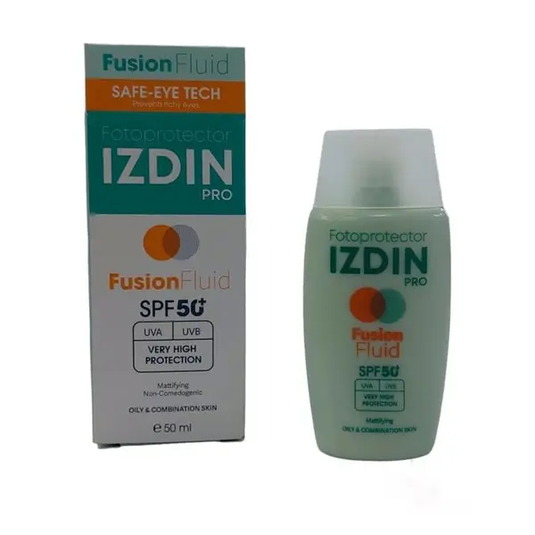 کرم ضد آفتاب بدون رنگ ایزدین SPF 50 مدل fusion مناسب انواع پوست‌ حجم 50 میلی‌لیتر - 3