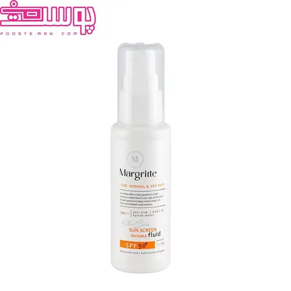فلوئید ضد آفتاب بدون رنگ مارگریت SPF 50 مدل fusion Water محافظ UVA و UVB، ضد لک و روشن کننده، مناسب برای پوست های خشک و نرمال حجم 50 میلی لیتر - 5