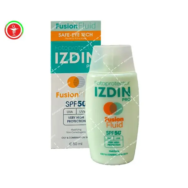 کرم ضد آفتاب بدون رنگ ایزدین SPF 50 مدل fusion مناسب انواع پوست‌ حجم 50 میلی‌لیتر - 5
