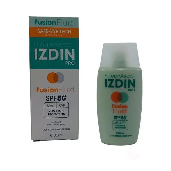کرم ضد آفتاب بدون رنگ ایزدین SPF 50 مدل fusion مناسب انواع پوست‌ حجم 50 میلی‌لیتر - 4