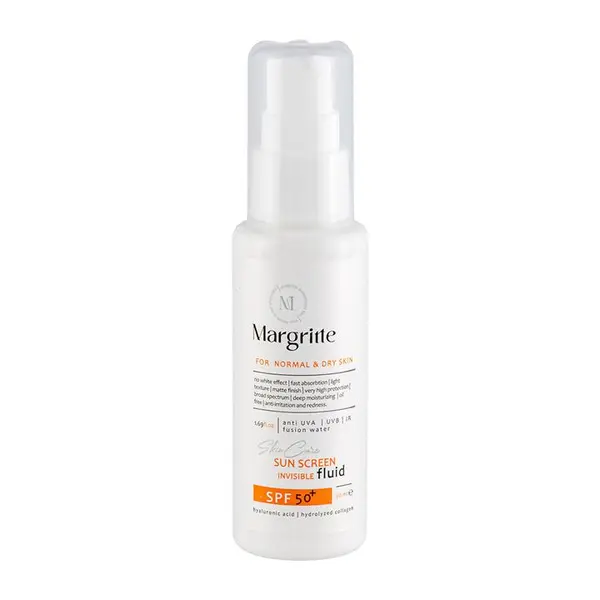 فلوئید ضد آفتاب بدون رنگ مارگریت SPF 50 مدل fusion Water محافظ UVA و UVB، ضد لک و روشن کننده، مناسب برای پوست های خشک و نرمال حجم 50 میلی لیتر - 4