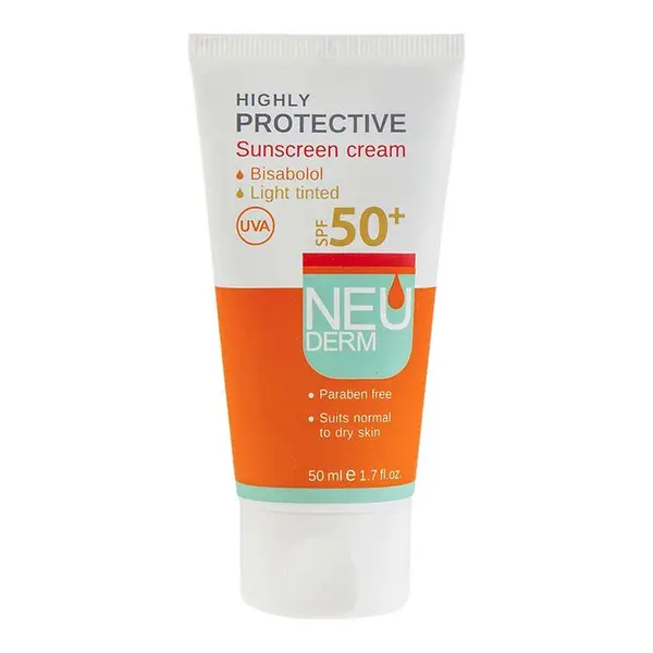 کرم ضد آفتاب رنگی نئودرم  SPF50 مدل Highly Protective مناسب پوست های انواع پوست حجم 50 میلی لیتر - 4