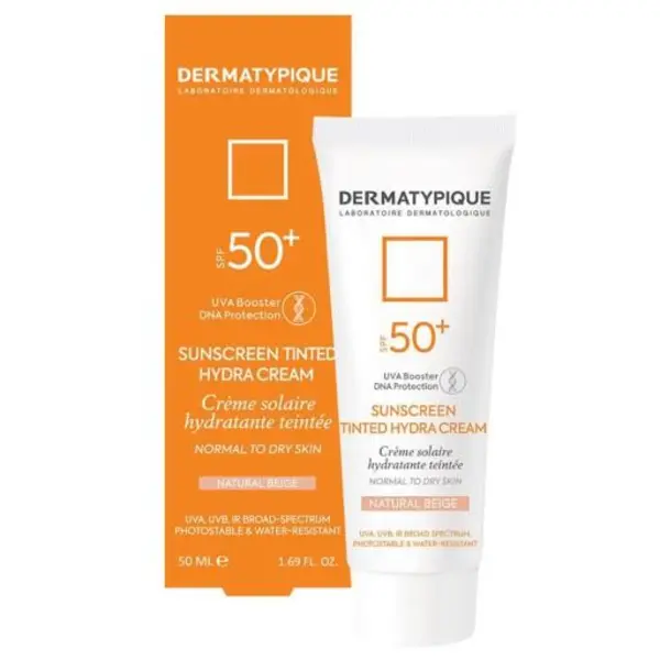 کرم ضد آفتاب رنگی SPF50 درماتیپیک مدل Hydra مناسب پوست خشک حجم 50 میل - رنگ بژ طبیعی (141717) - 2