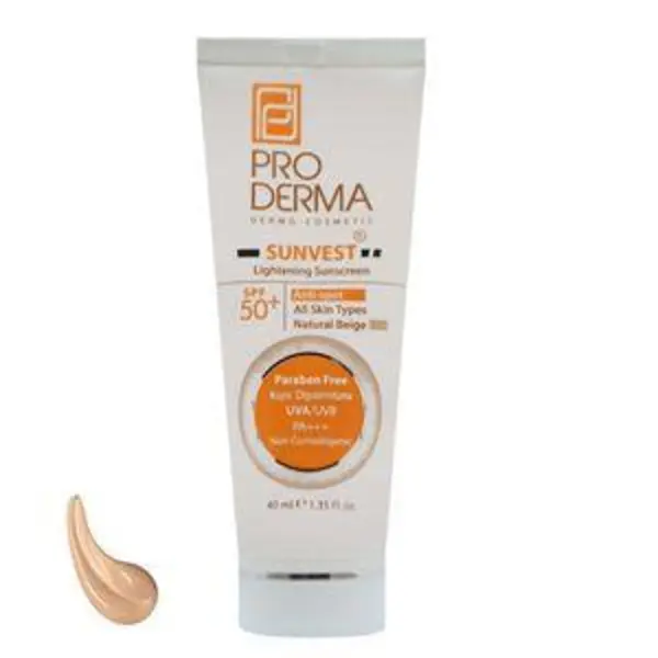 کرم ضد آفتاب رنگی پرودرما SPF 50 مدل NB50 محافظ UVA ،UVB و PA   ، ضد لک،مناسب انواع پوست حجم 40 میلی‌لیتر - 3
