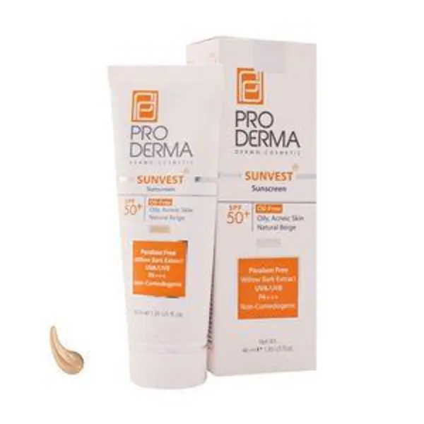 کرم ضد آفتاب رنگی پرودرما SPF 50 مدلOF-NB ‌محافظ UVA ،UVB و PA   ،ضد جوش،مناسب انواع پوست حجم 40 میلی لیتر - 3