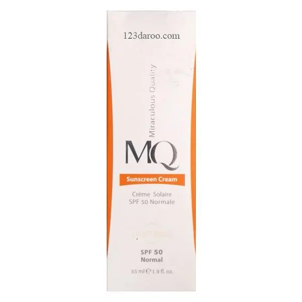 کرم ضد آفتاب بی رنگ پوست نرمال SPF50 ام کیو مدل S50 حجم 55 میلی لیتر - 2