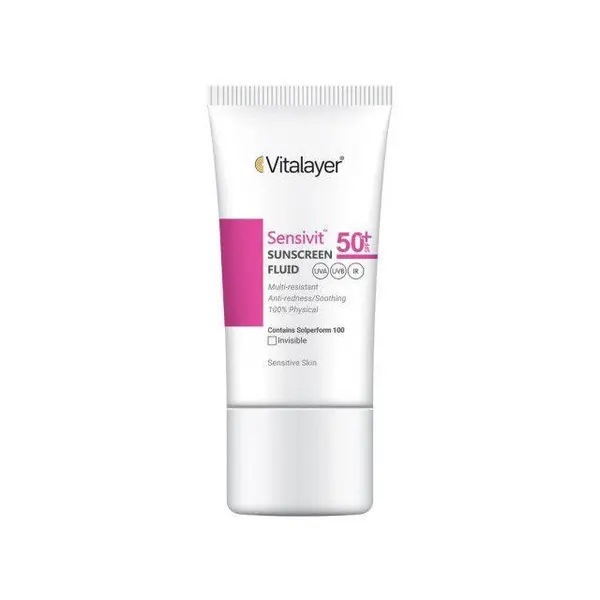 فلوئید ضد آفتاب SPF 50 ویتالیر مدل Sensitive حجم 50 میلی لیتر - بی رنگ - 4