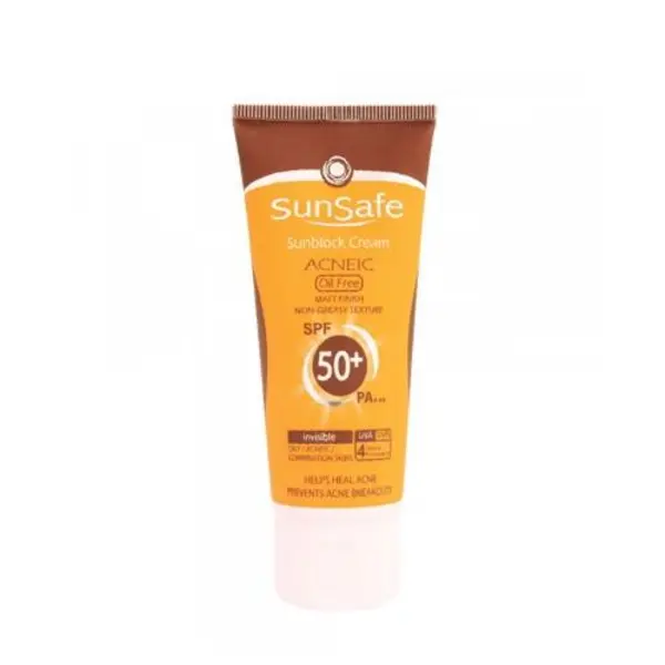 کرم ضد آفتاب SPF50 بدون رنگ سان سیف Sun Safe وزن 50 گرم - 2