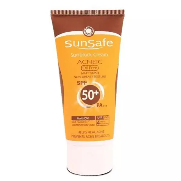 کرم ضد آفتاب SPF50 بدون رنگ سان سیف Sun Safe وزن 50 گرم - 4
