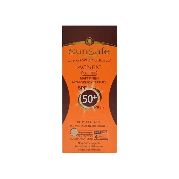 کرم ضد آفتاب رنگی فاقد چربی SPF50 سان سیف Sun Safe وزن 50 گرم - 2