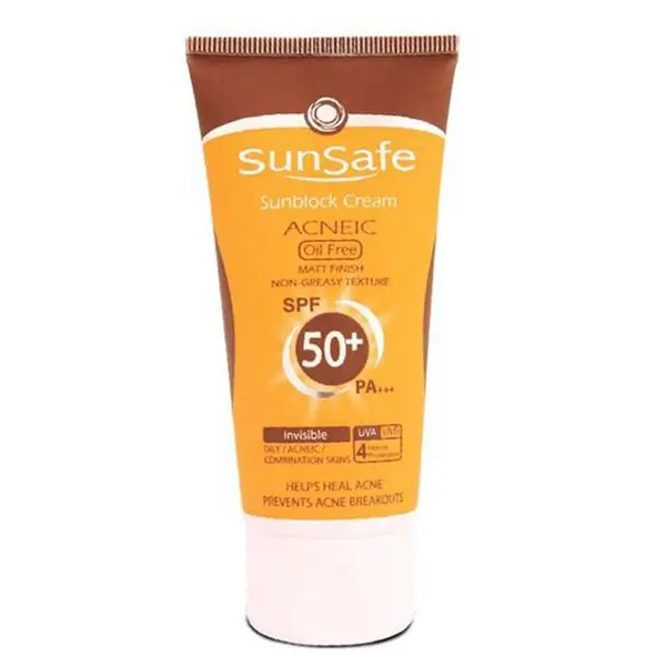 کرم ضد آفتاب SPF50 بدون رنگ سان سیف Sun Safe وزن 50 گرم - 3