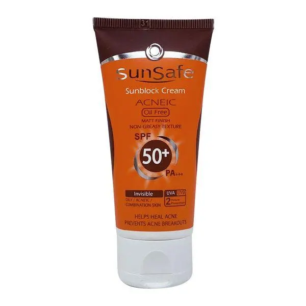 کرم ضد آفتاب SPF50 بدون رنگ سان سیف Sun Safe وزن 50 گرم - 5