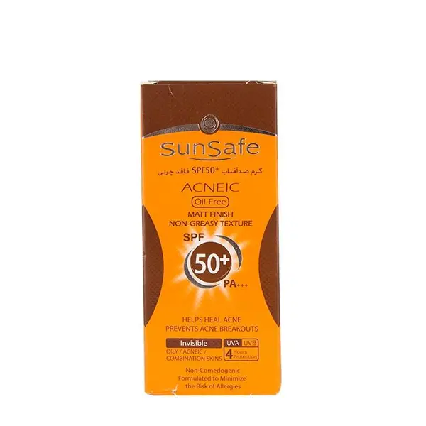 کرم ضد آفتاب رنگی فاقد چربی SPF50 سان سیف Sun Safe وزن 50 گرم - 5