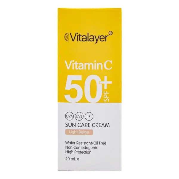 فلوئید ضد آفتاب SPF 50 ویتالیر مدل Vitamin C حجم 50 میلی لیتر - بژ روشن - 3
