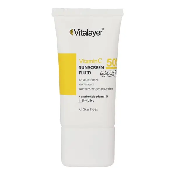 فلوئید ضدآفتاب بی رنگ ویتالیر SPF 50 مدل Vitamin C مناسب انواع پوست حجم 50 میلی لیتر - 3