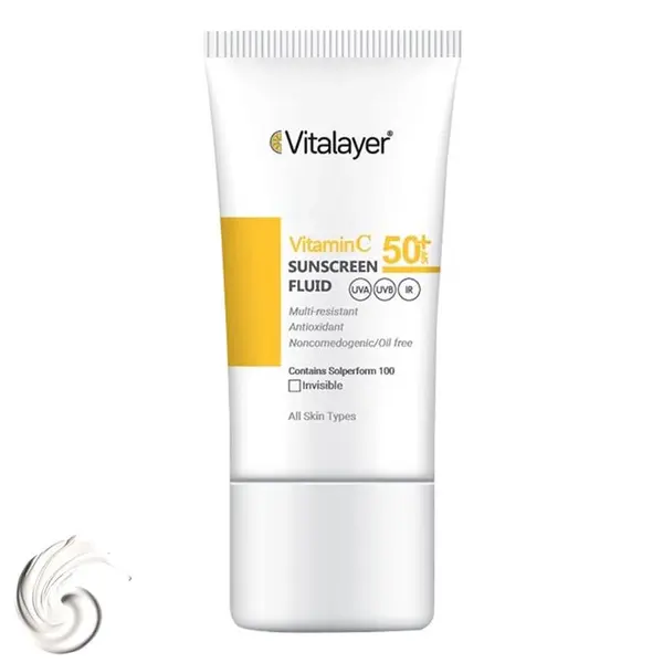 فلوئید ضدآفتاب بی رنگ ویتالیر SPF 50 مدل Vitamin C مناسب انواع پوست حجم 50 میلی لیتر - 2