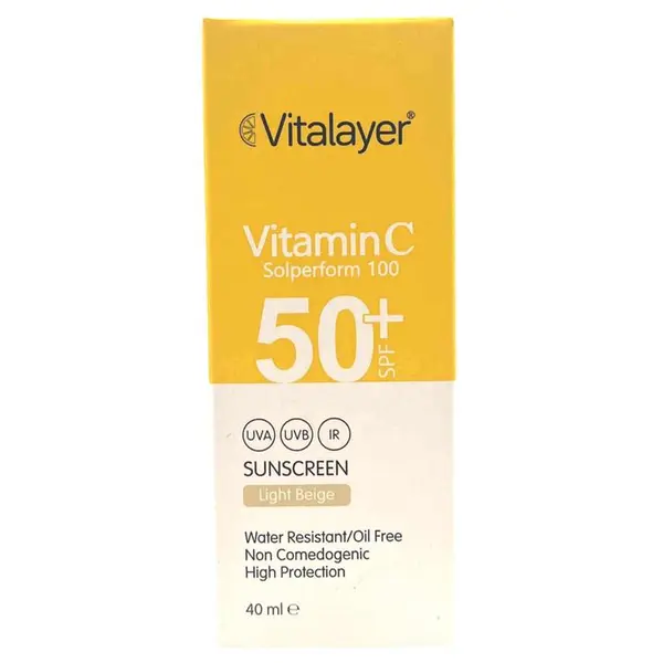 فلوئید ضد آفتاب SPF 50 ویتالیر مدل Vitamin C حجم 50 میلی لیتر - بژ روشن - 2