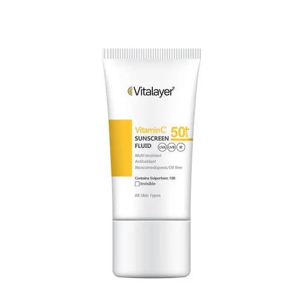 فلوئید ضدآفتاب بی رنگ ویتالیر SPF 50 مدل Vitamin C مناسب انواع پوست حجم 50 میلی لیتر - 4