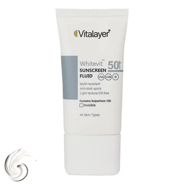 فلوئید ضدآفتاب بی رنگ ویتالیر SPF 50 مدل Whitevit مناسب انواع پوست حجم 50 میلی لیتر - 2