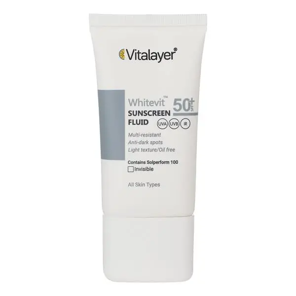 فلوئید ضدآفتاب بی رنگ ویتالیر SPF 50 مدل Whitevit مناسب انواع پوست حجم 50 میلی لیتر - 3