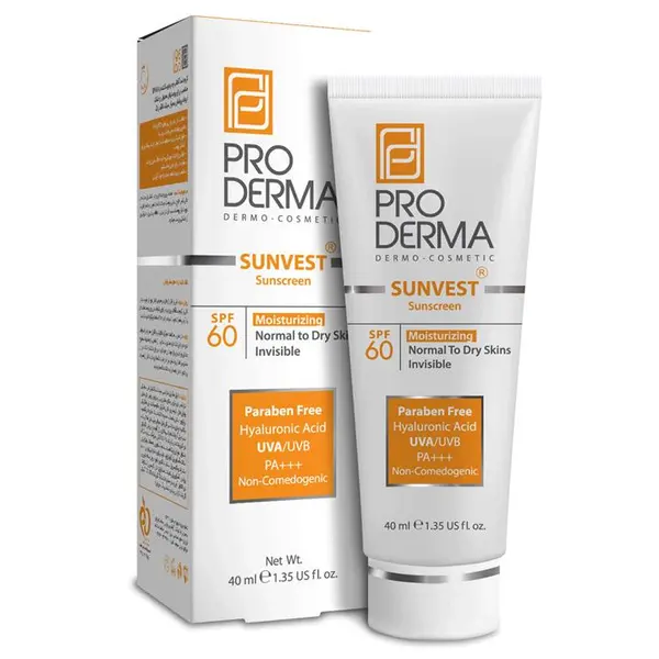 کرم ضد آفتاب و مرطوب کننده پرودرما مدل  SPF60 حجم 40 میلی لیتر - 2