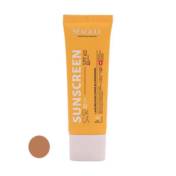 کرم ضدآفتاب رنگی بژ روشن فاقد چربی پوست های مختلط تا چرب SPF60 سی گل 50میل - 2