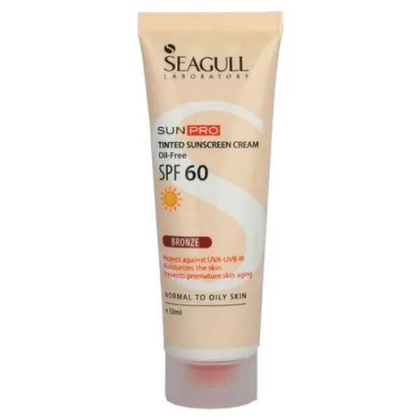 کرم ضد آفتاب رنگی بژ روشن با SPF60 سی گل Seagull مدل Sun Pro حجم 50 میلی لیتر - 2