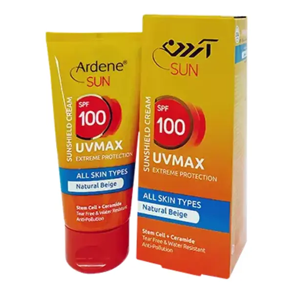 کرم ضد آفتاب آردن UV MAX SPF 100 حجم 50 میلی لیتر - بژ طبیعی - 4